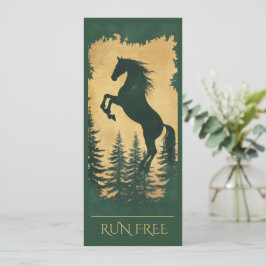 Wild Forest Horse Card — Run Free 招待状