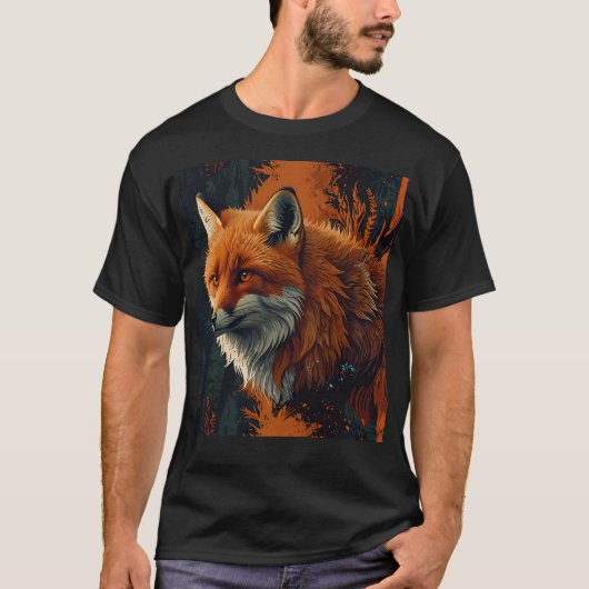 Wild Fox in a Sunset Glow Tシャツ (正面)