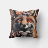 Wild fox wearing a tie cute pillow クッション (裏面)