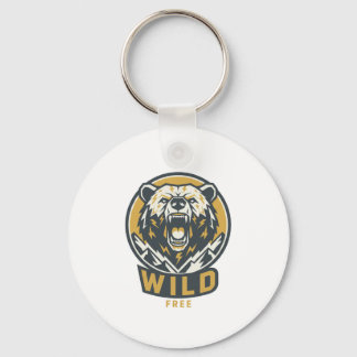 WILD & FREE ベアエンブレム キーチェーン