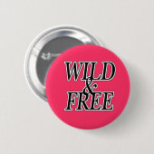 Wild&free 缶バッジ (正面&裏面)