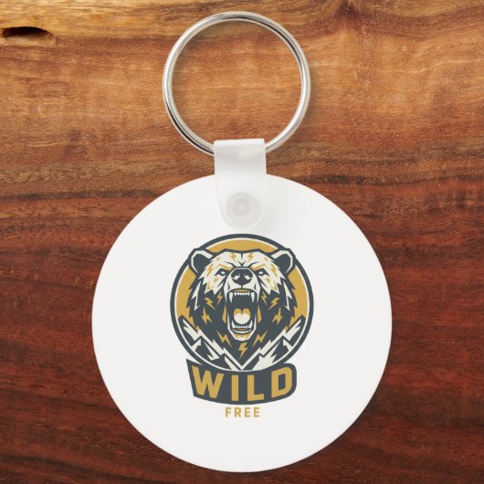 WILD & FREE Bear Emblem Keychain  キーホルダー (正面)