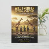 Wild Frontier Zoo Birthday Party 招待状 (スタンド正面)
