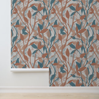 Wild Garden Mist Botanical Layers of Earth Foliage 壁紙