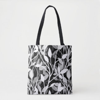 Wild Garden Mist Botanical Layers of White Foliage トートバッグ