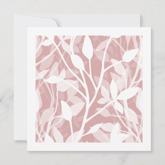 Wild Garden Mist Minimalist Botanical Art Card シーズンカード (正面)