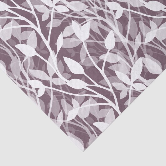 Wild Garden Mist Modern Botanical Foliage plum 薄葉紙 (詳細)