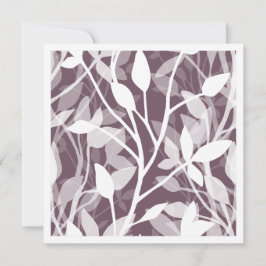 Wild Garden Mist white botanical foliage plum ノートカード