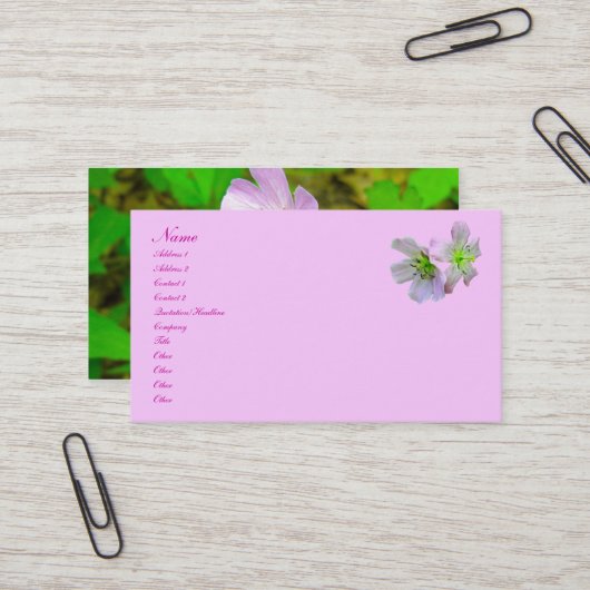 Wild Geranium Series Matching Items名刺 名刺 (正面/裏面インサイチュ)