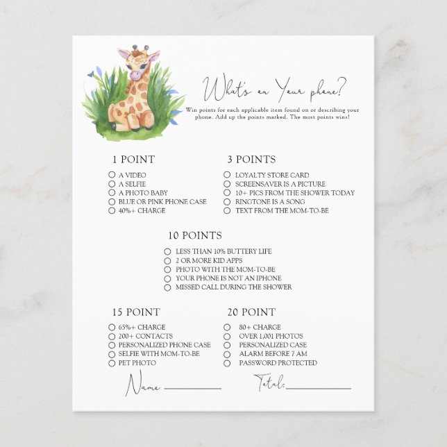 Wild Giraffe – 携帯ゲームの内容 (正面)