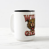 Wild Girls Leopard Graphic Mug ツートーンマグカップ (正面左)