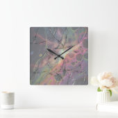 Wild Glass leaves スクエア壁時計 (ホーム)