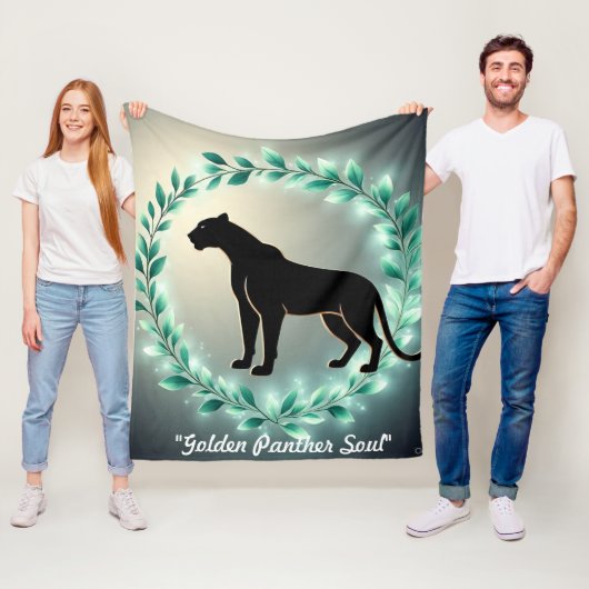 "Wild Gold Aura" フリースブランケット (インサイチュ)