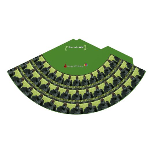 Wild Gorilla Birthday Party Pattern パーティーハット (正面)