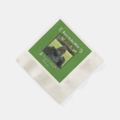 Wild Gorilla Jungle Birthday Design 縁ありカクテルナプキン (角)