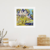 Wild Grass Plumes Painting / Artist Larry Lerew ポスター (キッチン)