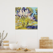 Wild Grass Plumes Painting / Artist Larry Lerew ポスター (キッチン)