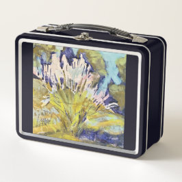 Wild Grass Plumes Painting / Artist Larry Lerew メタルランチボックス