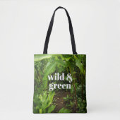 Wild & Green Tropical Jungle Garden トートバッグ (正面)