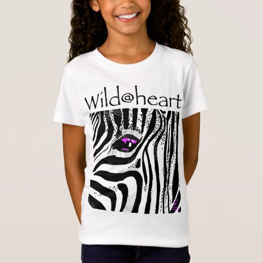 Wild@heartゼブラ動物 Tシャツ (正面)