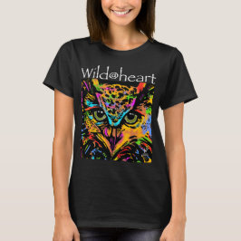 Wild@heartフクロウのレインボー Tシャツ
