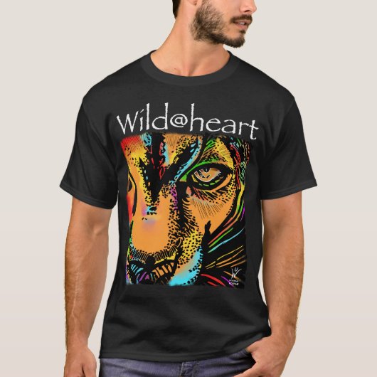 Wild@heartライオンの虹の動物 Tシャツ (正面)