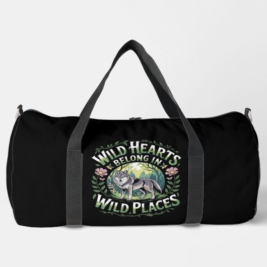Wild Hearts Belong Wild Places ダッフルバッグ (正面)