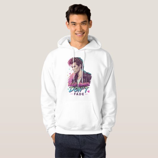 Wild Hearts Don’t Fade – Retro Graffiti Pop Art パーカ (正面フル)