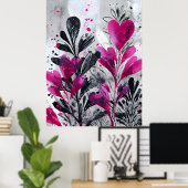 Wild Hearts in Bloom  ポスター (ホームオフィス)