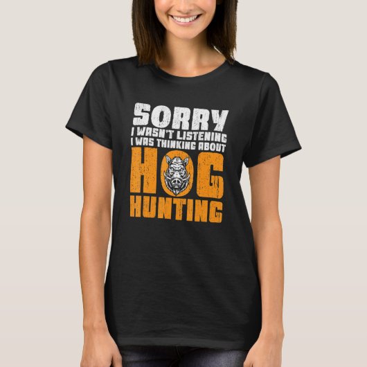Wild Hog Hunting Boar Hunting Tシャツ (正面)