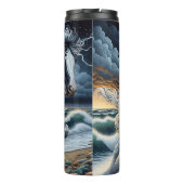 Wild Horse Galloping Stormy Beach タンブラー (裏面)