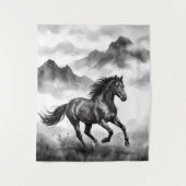 Wild Horse Tapestry | Mountain Ink Art タペストリー (正面)