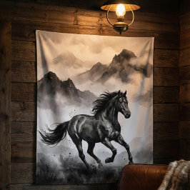 Wild Horse Tapestry | Mountain Ink Art タペストリー