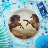 WILD HORSESパーティー供給Equestrian - ADD PHOTO ペーパープレート (パーティー)