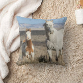 Wild Horses at Home in the Sandwash Basin クッション (ブランケット)