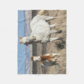 Wild Horses at Home in the Sandwash Basin フリースブランケット (正面)