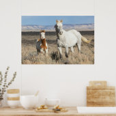 Wild Horses at Home in the Sandwash Basin ポスター (キッチン)