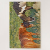 Wild Horses at Theodore Roosevelt National Park ジグソーパズル (縦)