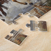 Wild Horses Galloping Water Splash Painting ジグソーパズル (側面)