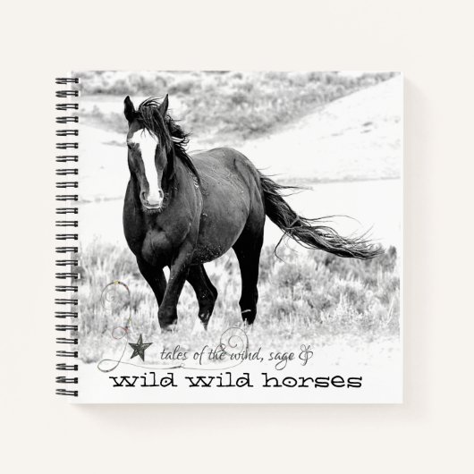Wild Horses Journal日記スパイラルノート ノートブック (正面)