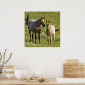 Wild Horses North Dakota ポスター (キッチン)