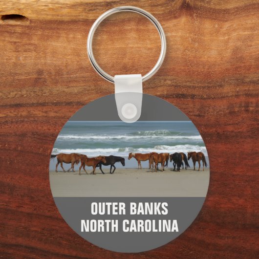 Wild Horses Outer Banks NC キーホルダー (裏面)