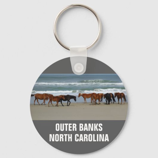 Wild Horses Outer Banks NC キーホルダー (裏面)