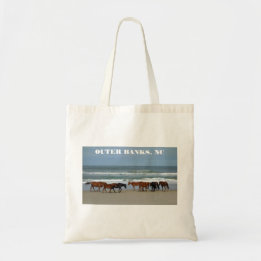 Wild Horses Outer Banks NC トートバッグ