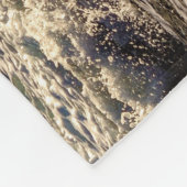 Wild Horses Playing in the Sea print フリースブランケット (角)