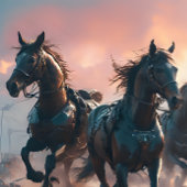 Wild horses Post apocalyptic futuristic V2 薄葉紙