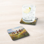 Wild Horses Running in a Wildflower Meadow コースター (右側)