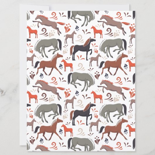 Wild Horses Scrapbook Paper (裏面)