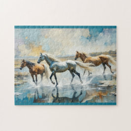 Wild Horses watercolor ジグソーパズル