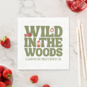 Wild In The Woods Kids Birthday スタンダードランチョンナプキン (インサイチュ)
